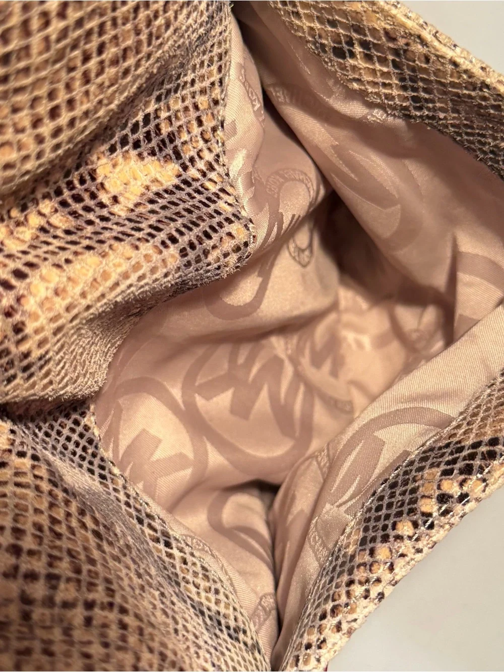 Michael Kors Jet Set Medium Python-Embossed Leather Tote Bag